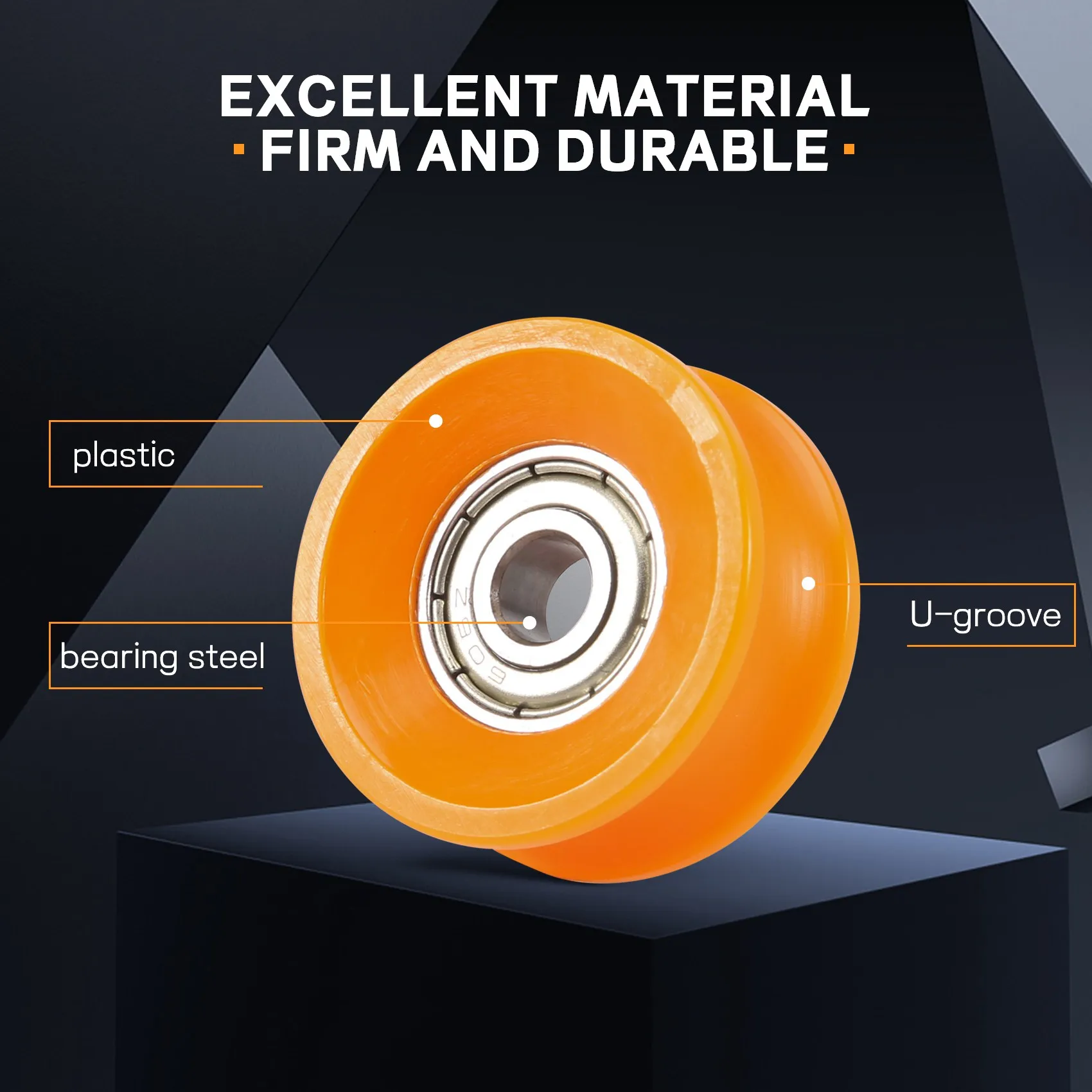 Plastic-Coated Bearings | 6x30x13mm Deep Groove | 4-Piece Guide Pulley Set - Thumbnail 4