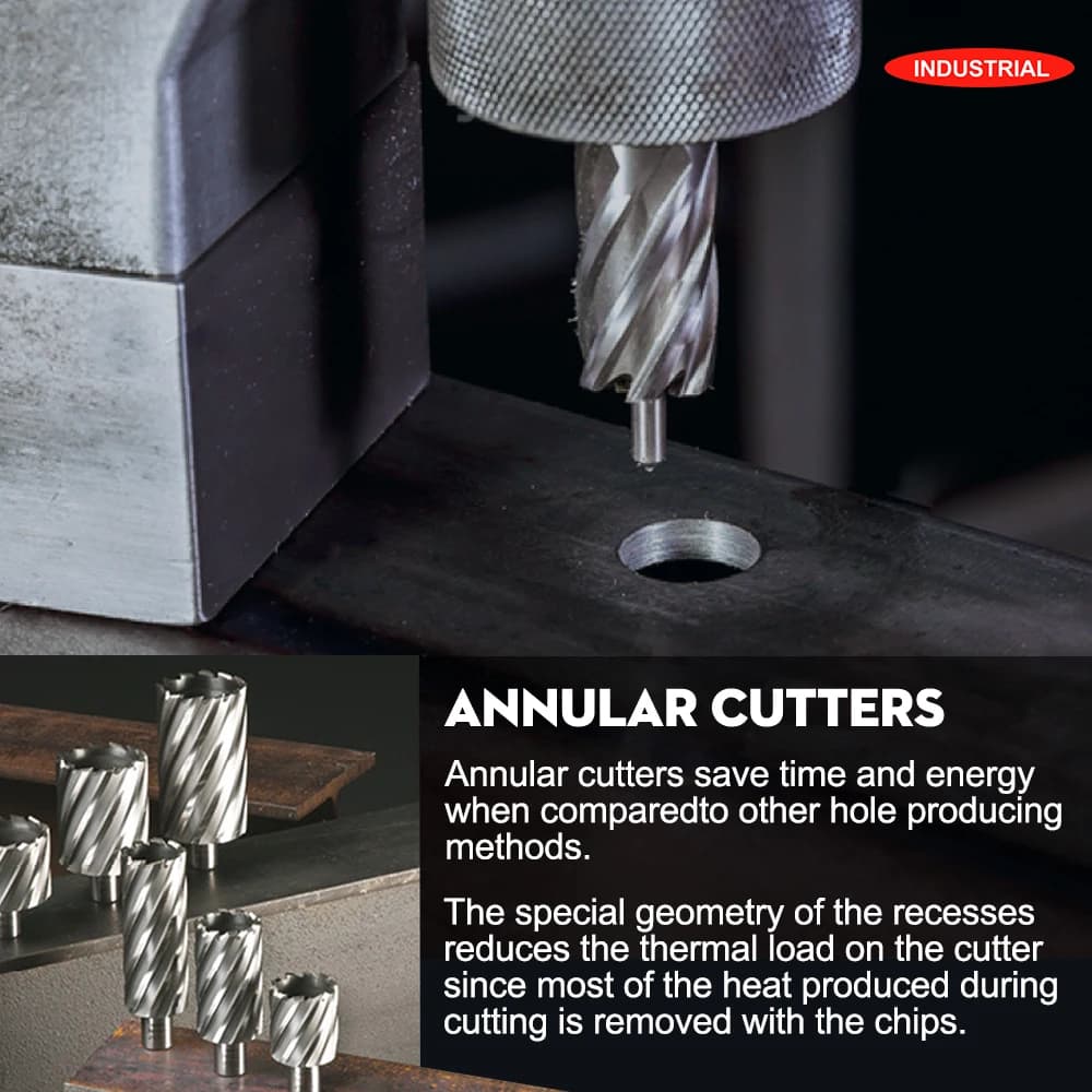 3/4 Inch Annular Cutter | HSS Core Drill Bit Weldon Shank | Magnetic Drill for Stainless Steel - Thumbnail 5