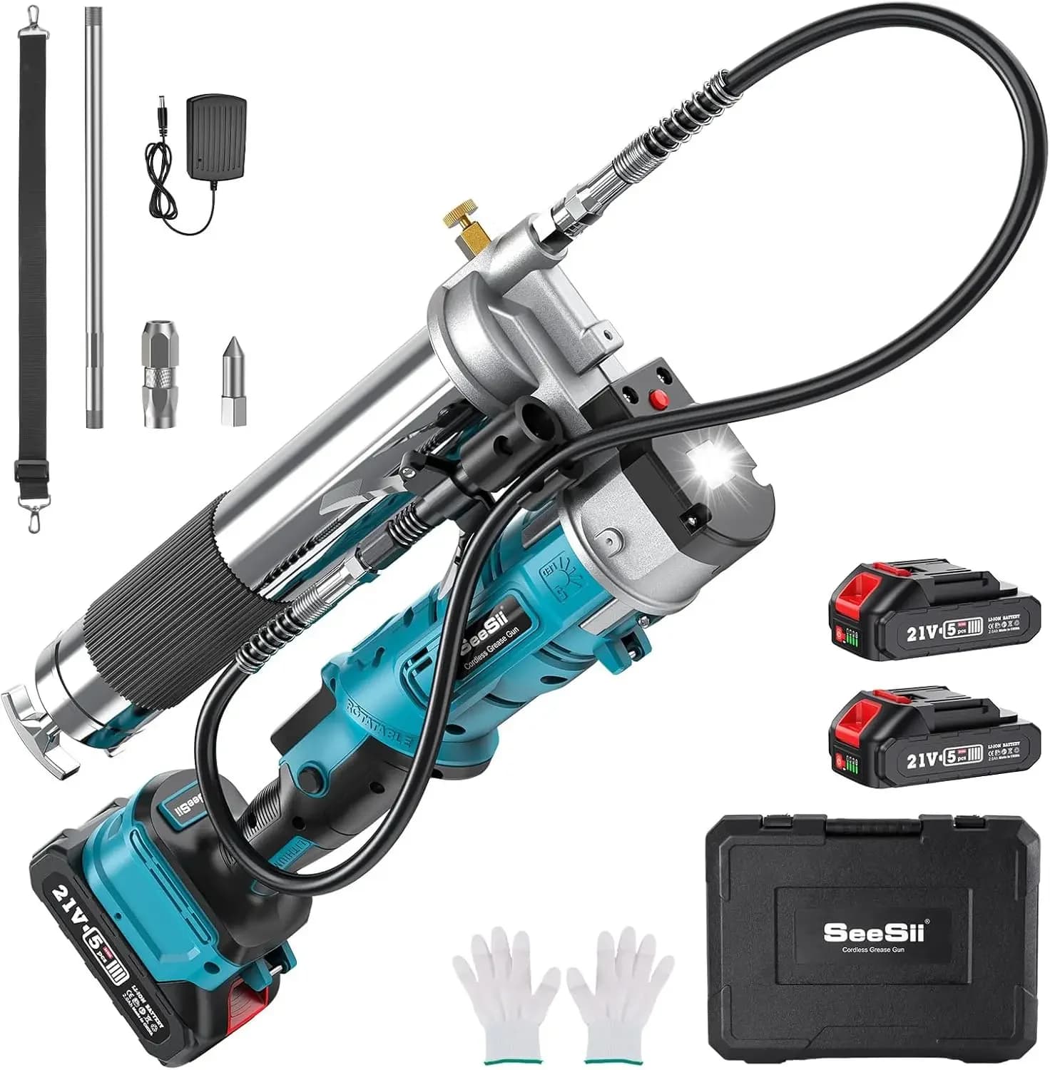 Makita 18V Cordless Grease Gun | 12,000 PSI High-Pressure Lubricator | 5.3oz/min Flow Rate - Thumbnail 2
