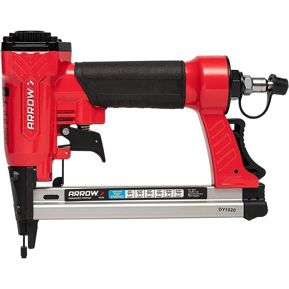 Pneumatic Staple Gun | Oil-Free Heavy-Duty Design | for Wood, Upholstery & Carpet - Thumbnail 2