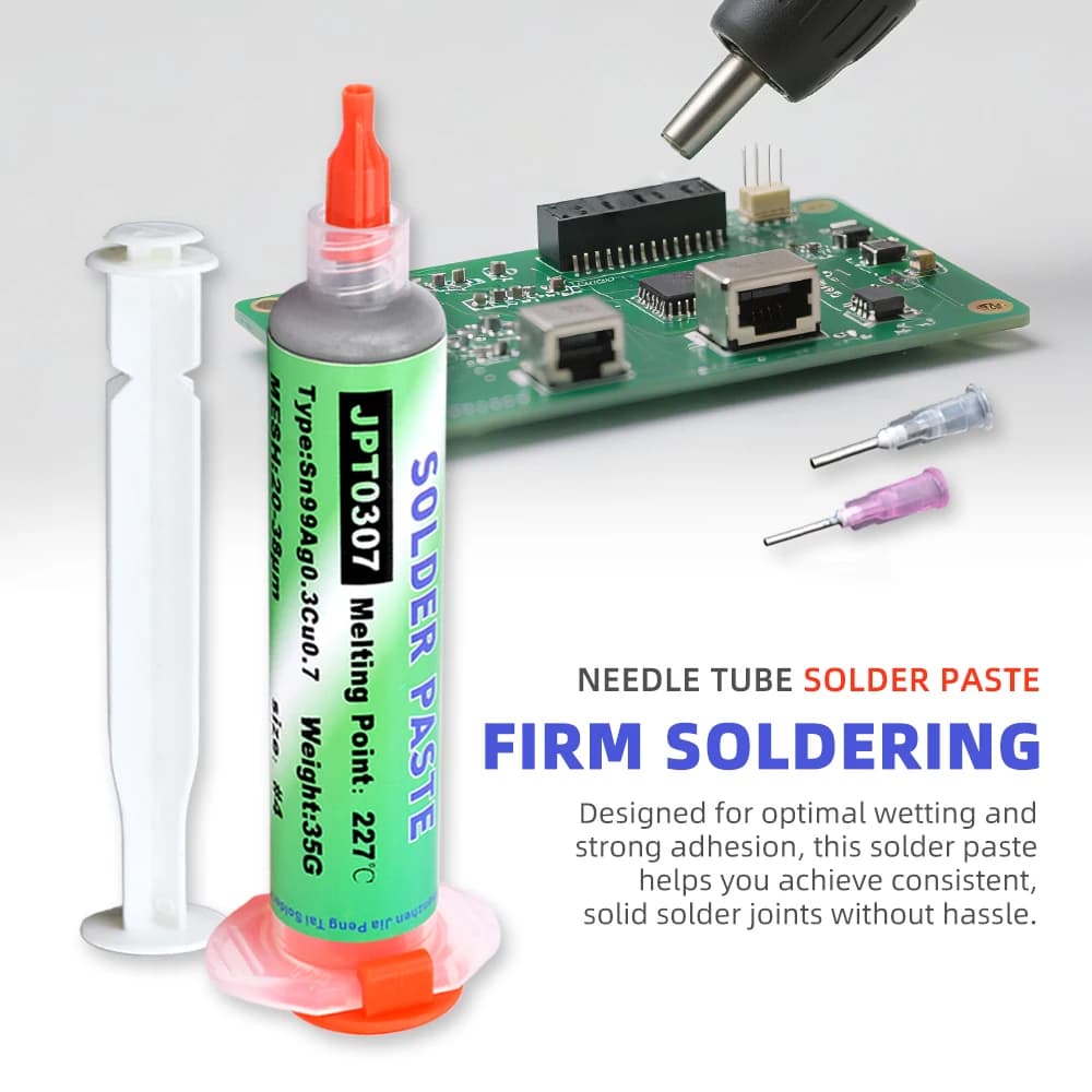 Professional-Grade Sn99Ag0.3Cu0.7 Solder Paste | High-Temp Precision for Micro-Soldering & PCB Repair - Thumbnail 3