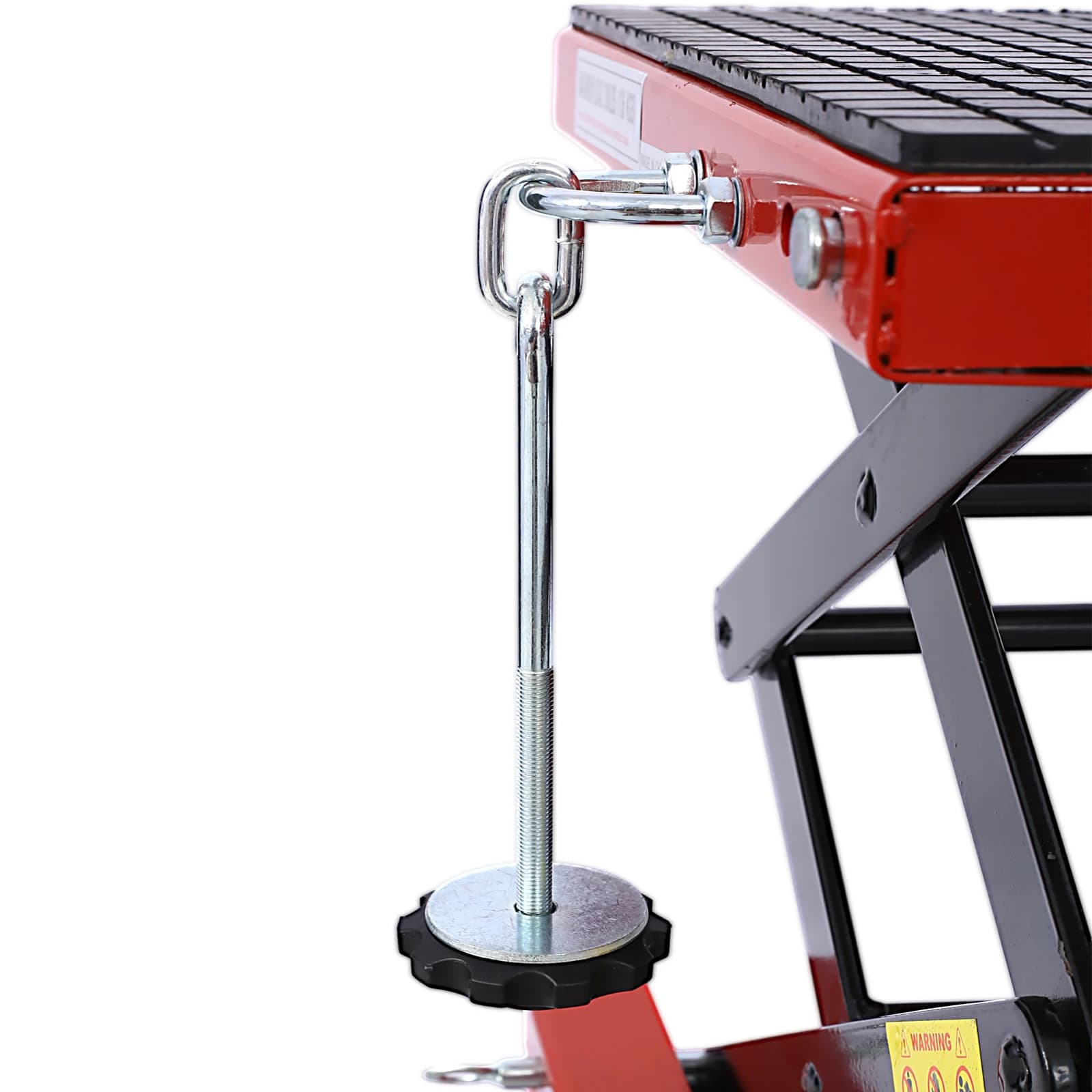 Motorcycle Scissor Lift Jack | 350 lb Capacity | Foot-Operated Hydraulic Lift with J-Hook - Thumbnail 3