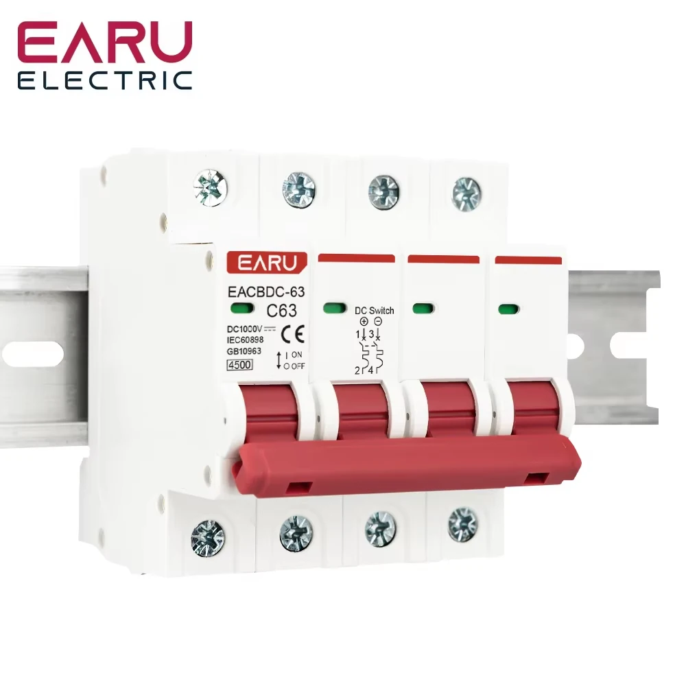 Solar PV DC Circuit Breaker | 1000V Overload Protection | 1P-4P | 6A-125A MCB - Thumbnail 5