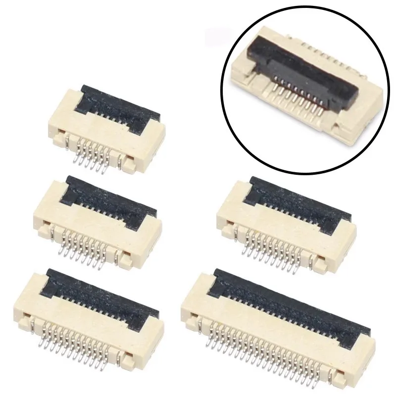 FPC/FFC Connector Set | 0.5mm & 1.0mm Pitch | Flip-Lock Socket for Flat Ribbon Cable - Thumbnail 5