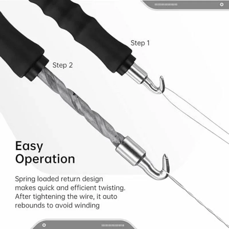 Rebar Tying Tool | Semi-Automatic Bar Binder | Heavy-Duty Construction Pliers - Thumbnail 4