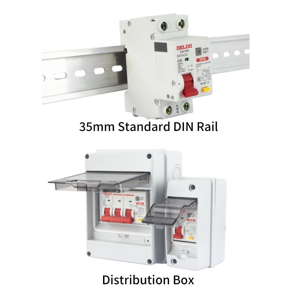 DELIXI Mini Circuit Breaker MCB 1P 2P 3P 4P DZ47 10-63A AC 230V 400V Over Short Current Leakage Protection Din Rail Mounting - Thumbnail 3
