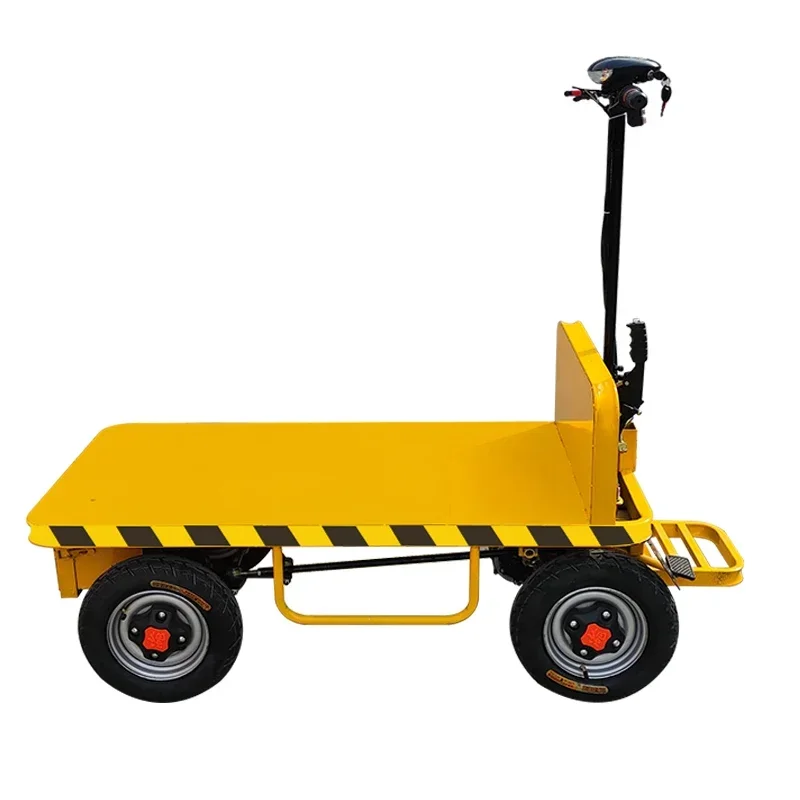 Electric Flat Truck Truck Trolley Four-Wheel Warehouse Cargo Cart Truck - Thumbnail 2