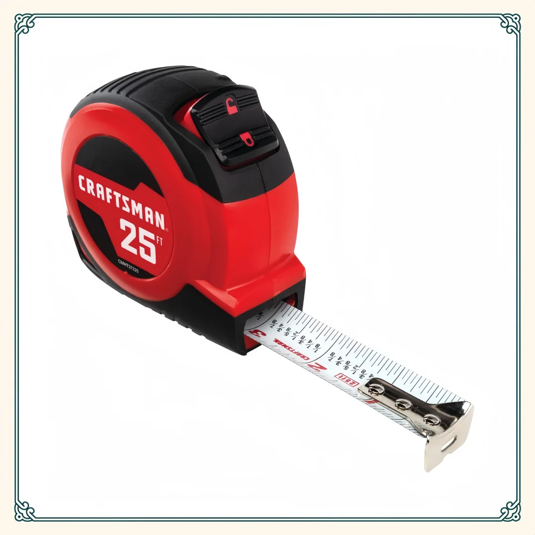 25-Foot Tape Measure | Self-Locking Blade with Fraction Markings for Precision Work - Thumbnail 4