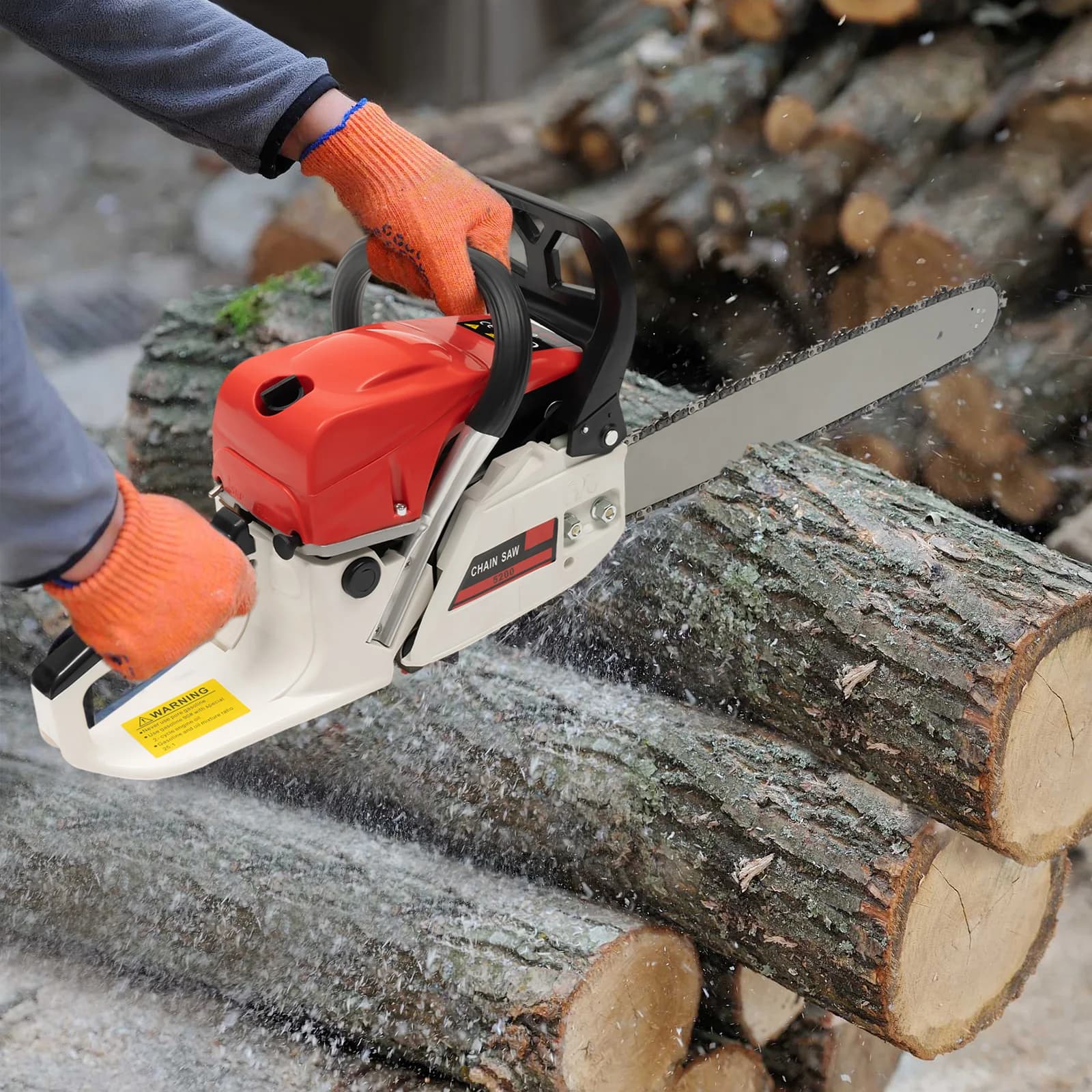 52cc Gas Chainsaw | 20 Bar for Heavy-Duty Cutting | High-Performance 7500RPM Engine - Thumbnail 2