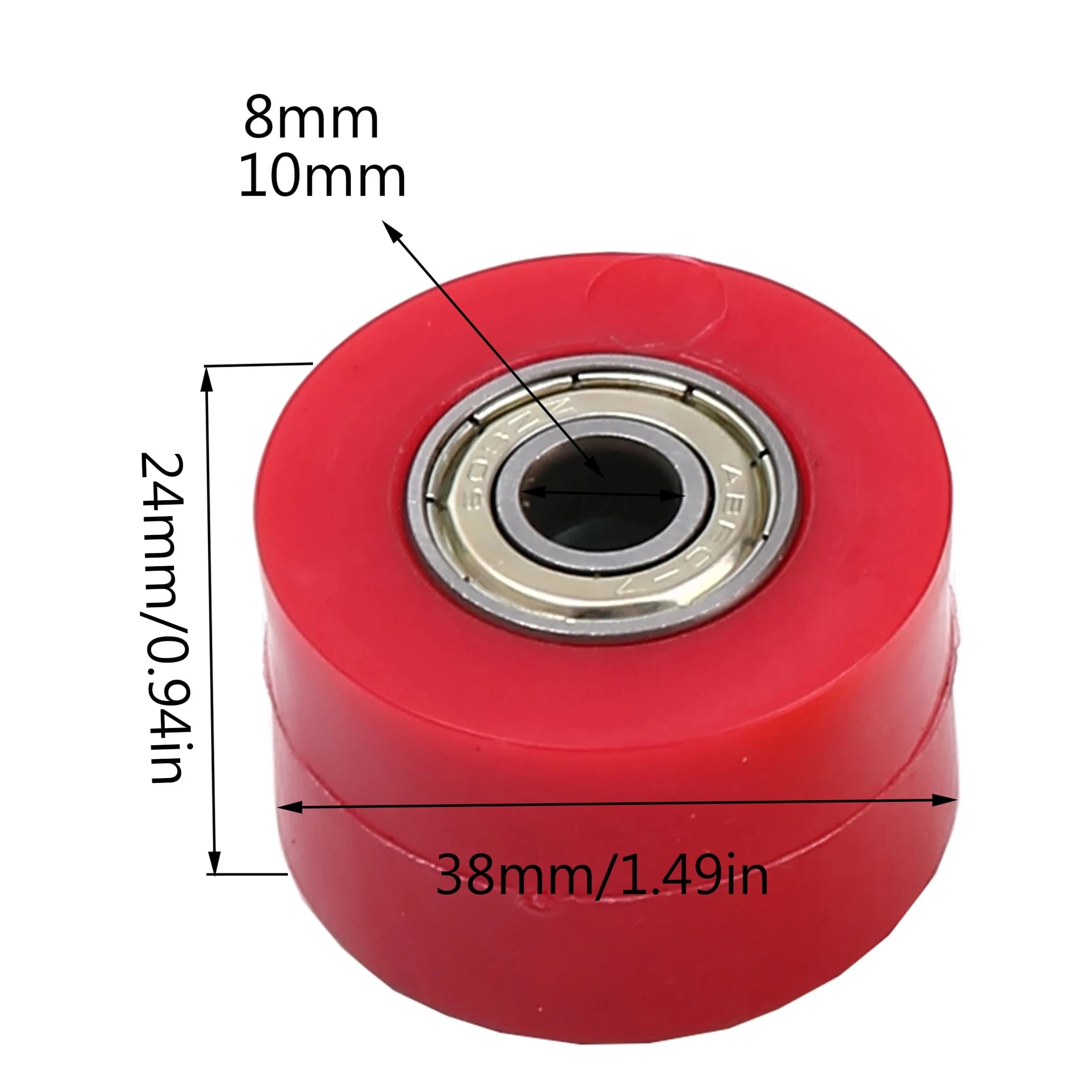 Motorcycle Chain Tensioner | KTM Honda Yamaha Kawasaki | Roller Pulley Guide Wheel - Thumbnail 2
