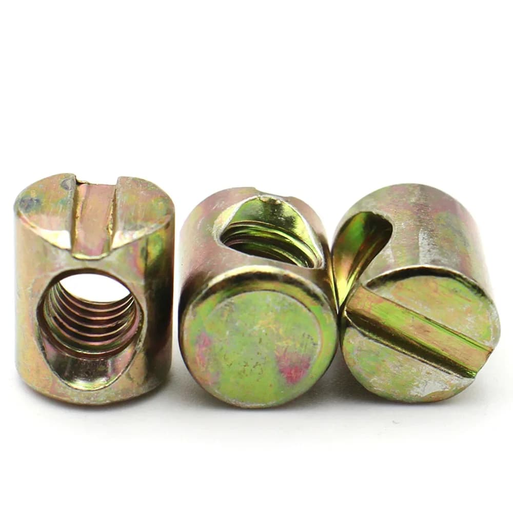 M5 M6 M8 Barrel Bolts | 6/12pcs Cross Dowel Nuts | For Furniture Assembly, Beds, Chairs, Cribs - Thumbnail 5