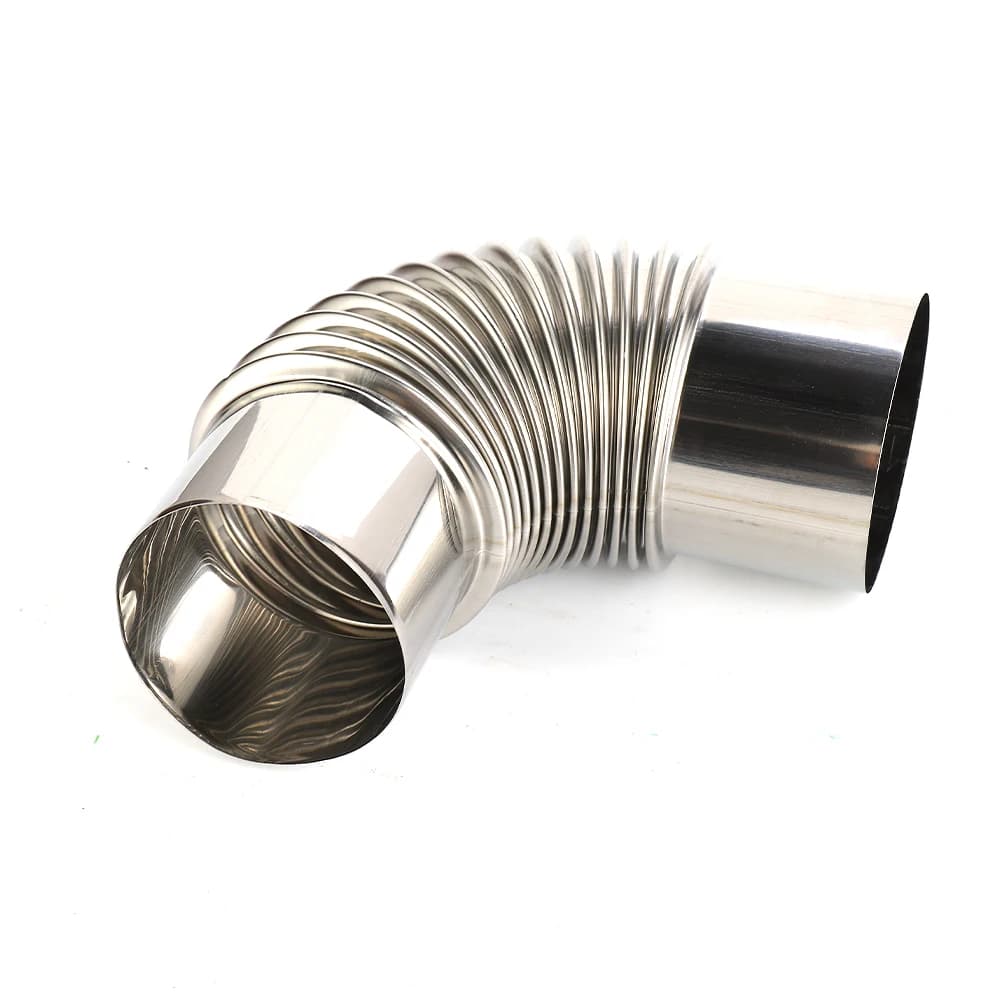 90-Degree Chimney Elbow | Heavy-Duty Stainless Steel | 60mm, 70mm, 80mm Flue Pipe for Wood Stoves - Image 1
