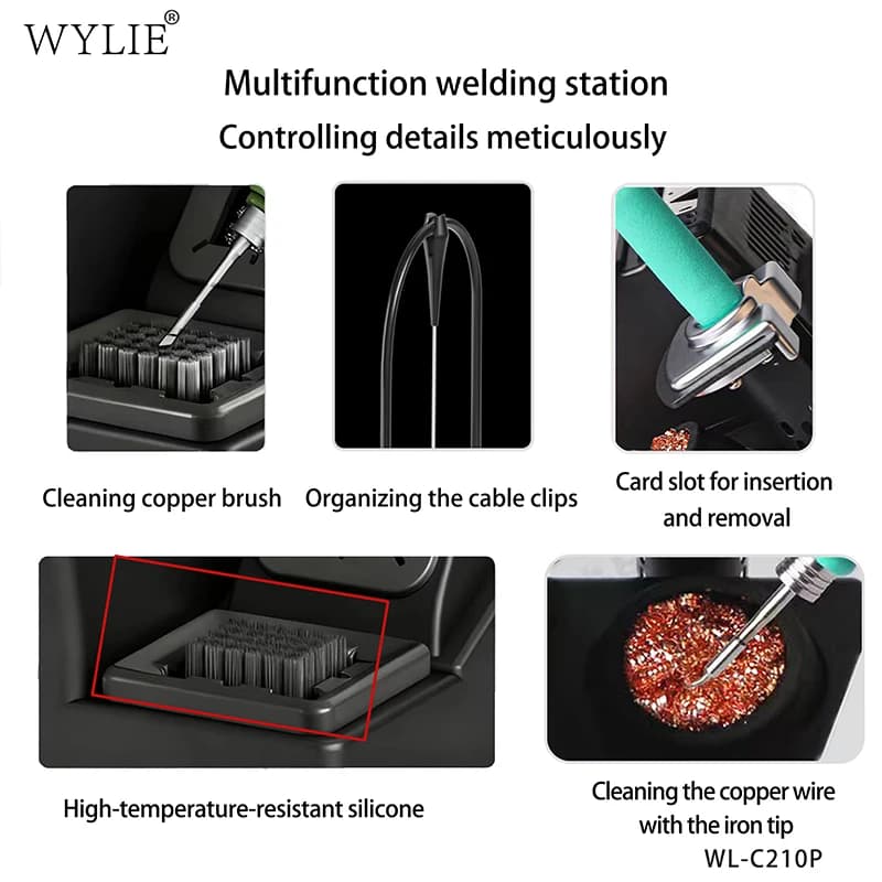 Digital Soldering Station | 200W Precision Welder with C210 Tips for Electronics Repair - Thumbnail 5