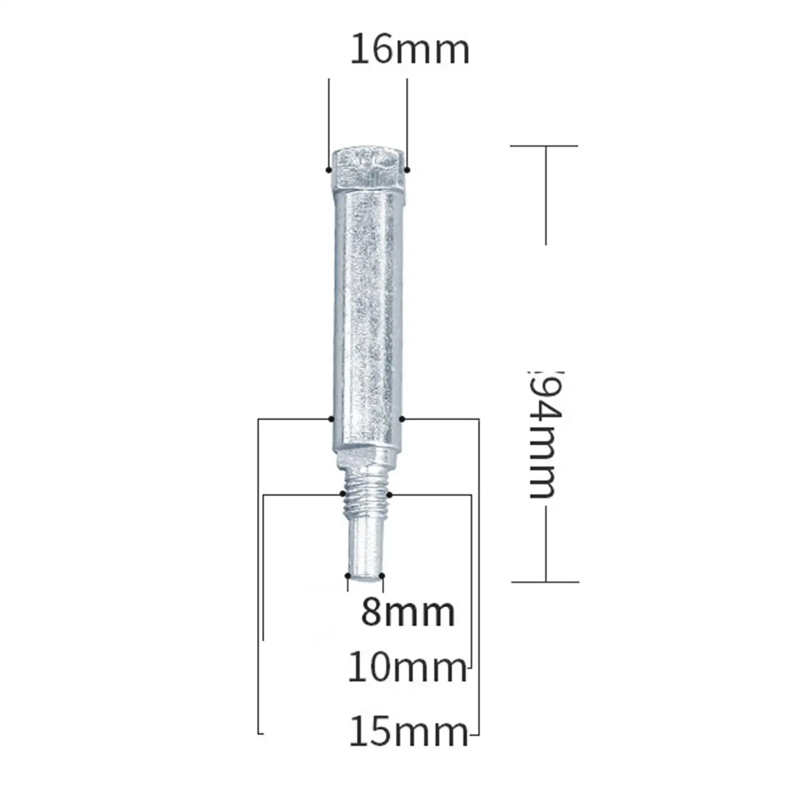 3-Ton Hydraulic Jack Repair Kit | Square Head Press Handle & Screw Rod Set - Thumbnail 4