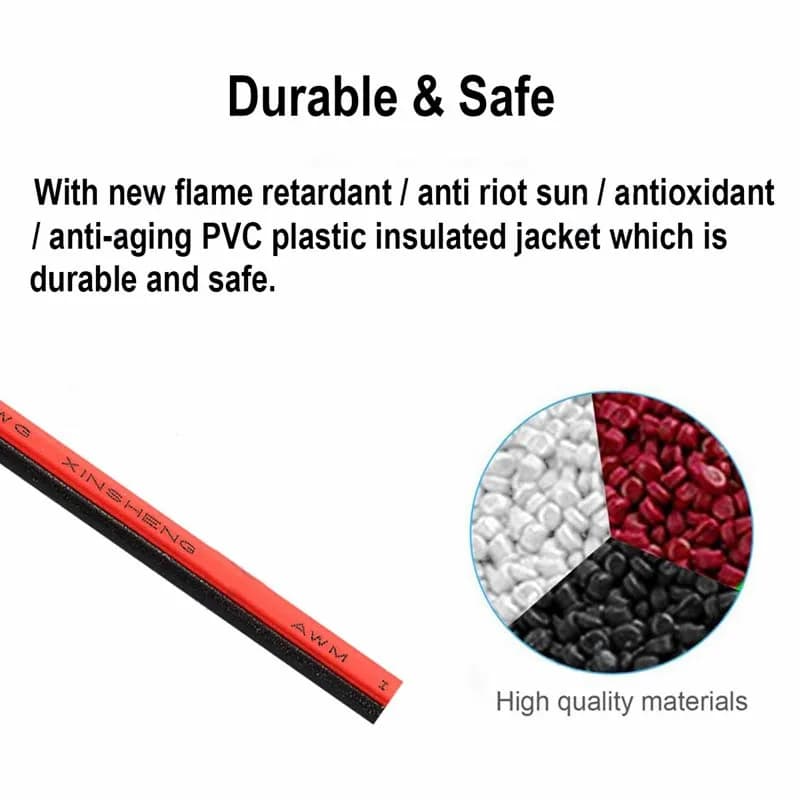 12V LED Strip Extension Cable | 18-22 AWG Copper Wire | 5M to 100M Red/Black Power Cord - Thumbnail 5