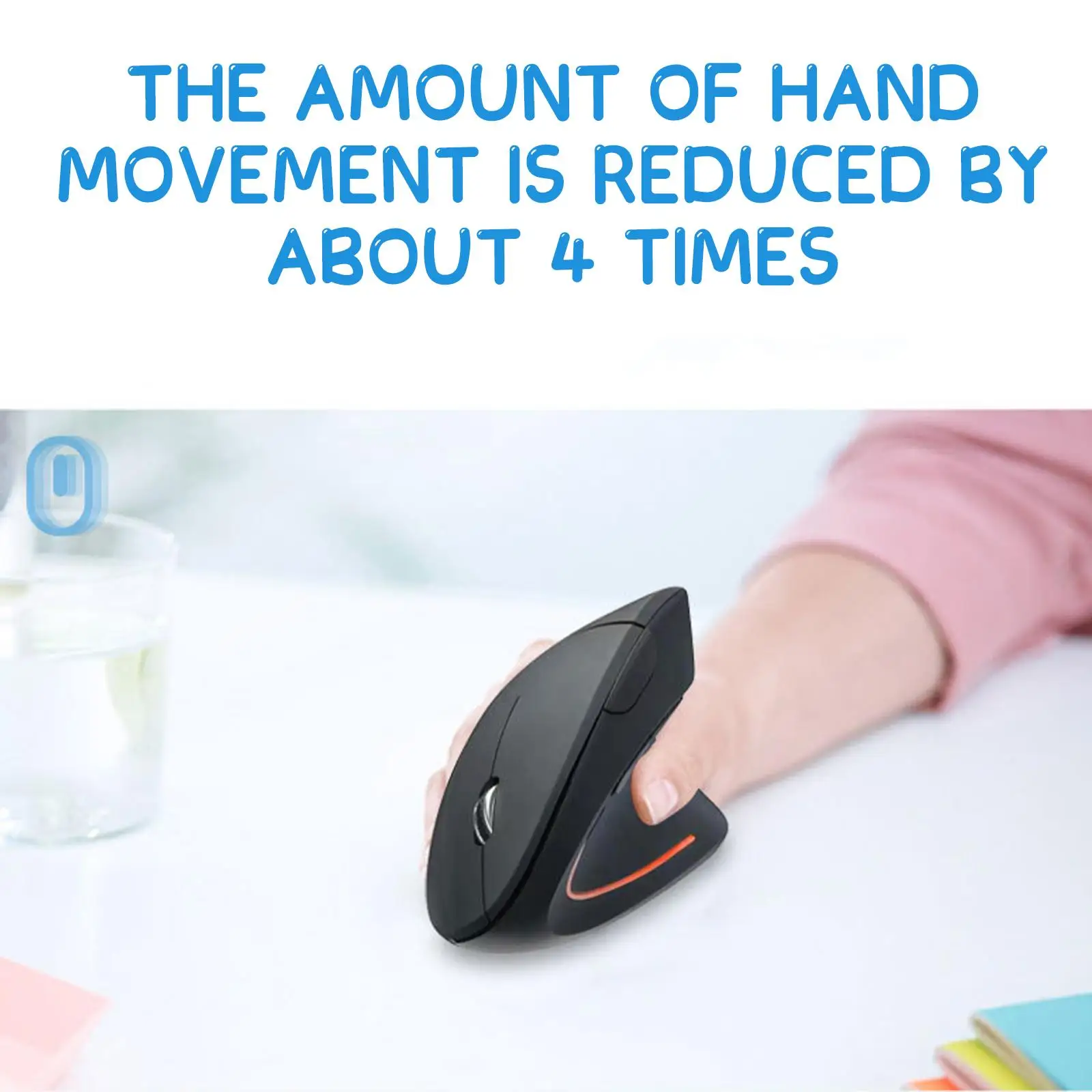 Vertical Wireless Mouse | 1600 DPI Precision | 2.4G Connectivity for PC & Laptop - Thumbnail 3
