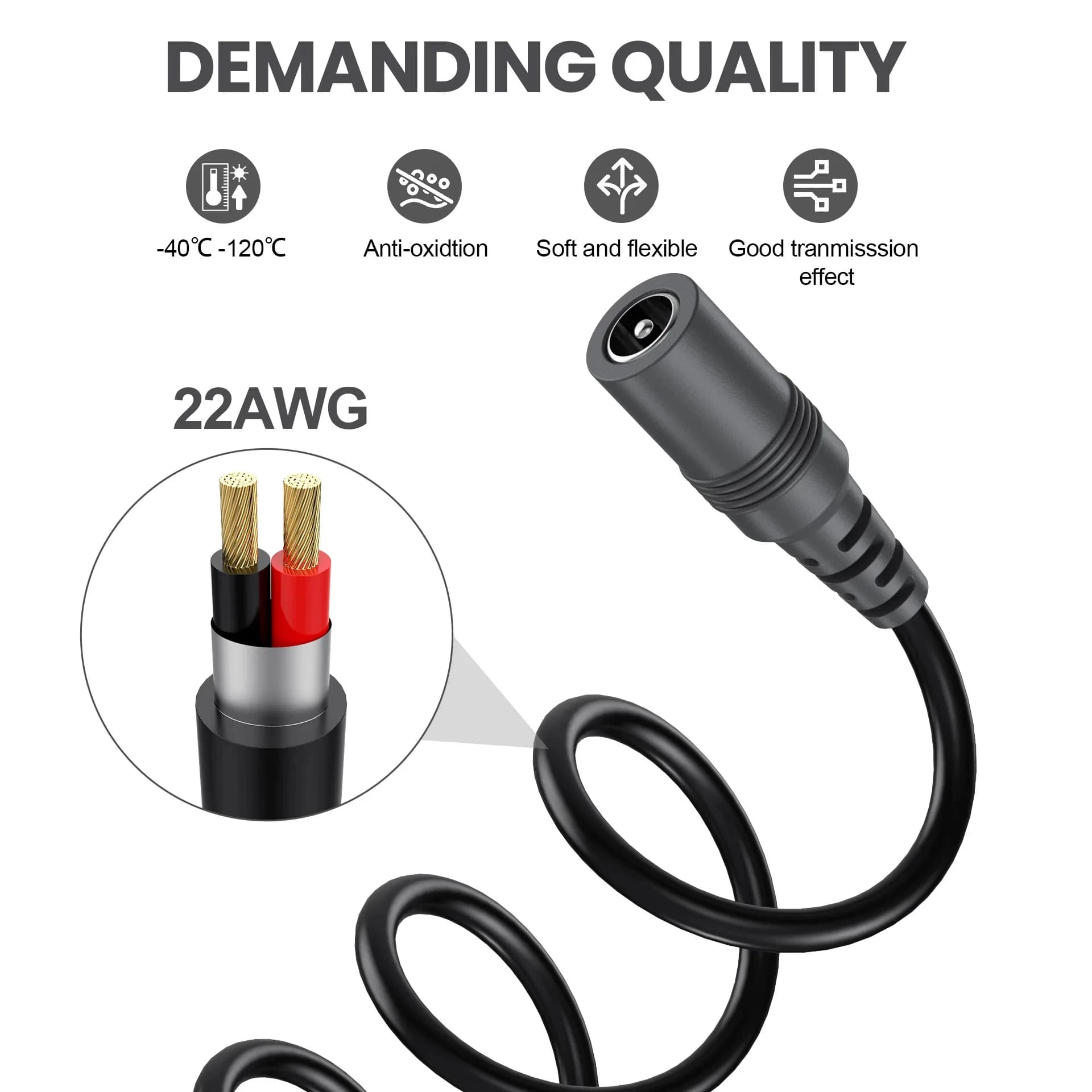 Miwayer Daisy Chain Cables 1 to 2-10 Ways Guitar Effect Pedal Power Supply Adapter 9V DC 1A Reinforced Noiseless Center Negative - Thumbnail 2