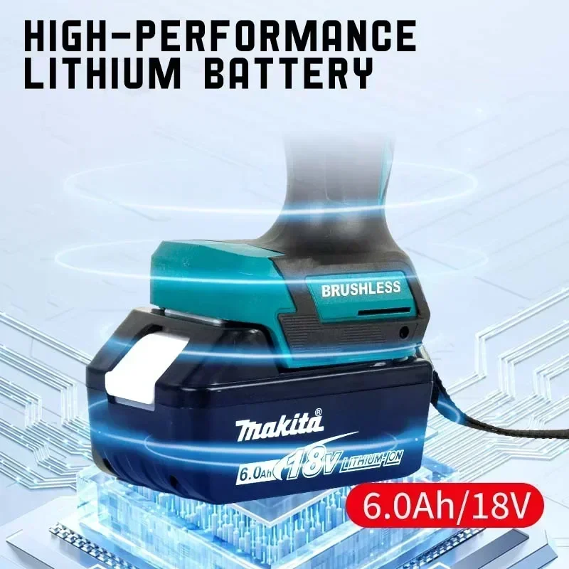 Makita DTW700 Brushless High-Torque Impact Wrench | 18V Cordless Power | Professional-Grade Fastening Tool - Thumbnail 7