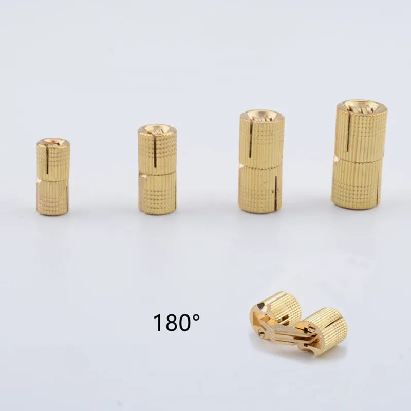 Copper Barrel Hinges | Cylindrical Hidden Mount | Premium Brass Furniture Hardware - Thumbnail 2