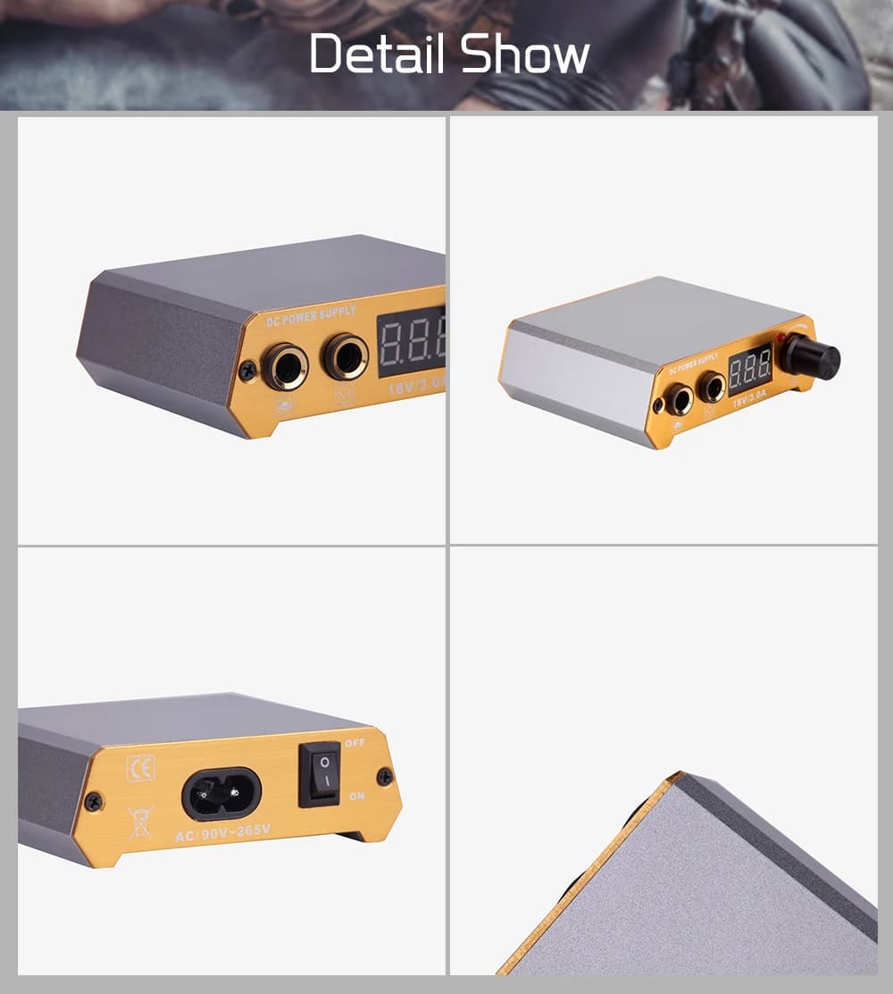 Tattoo Power Supply | Digital Rotary Pen & Permanent Makeup Machine Battery - Thumbnail 6