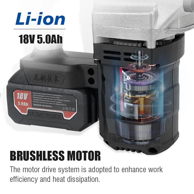 Hydraulic Pipe Crimping Tool | Rechargeable Battery-Powered | 16-32mm Stainless Steel - Thumbnail 3