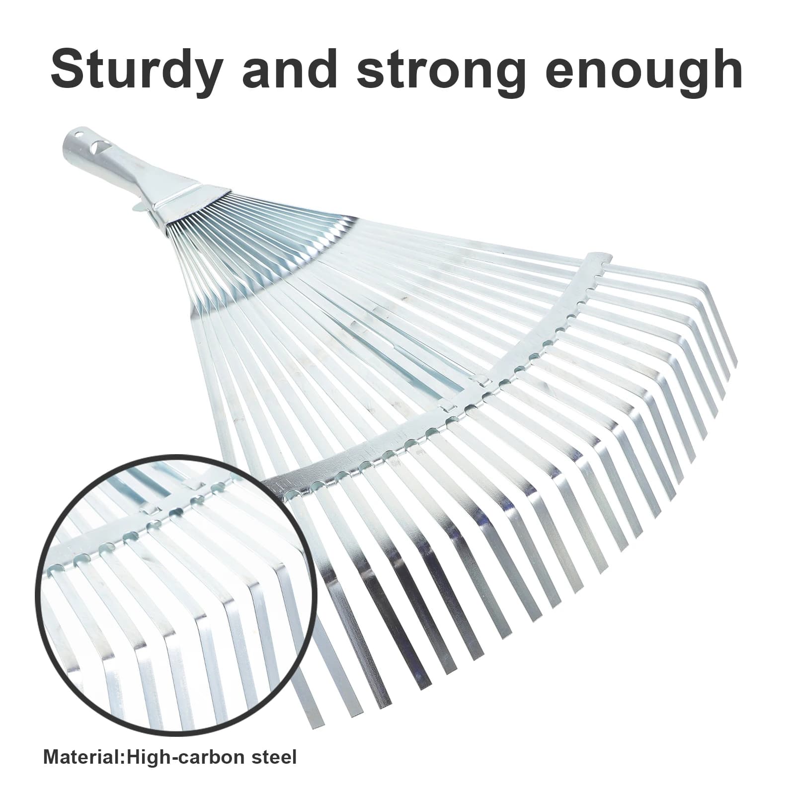 Telescopic Rake Head | High-Carbon Steel | For Weeding & Leaf Moving - Thumbnail 5