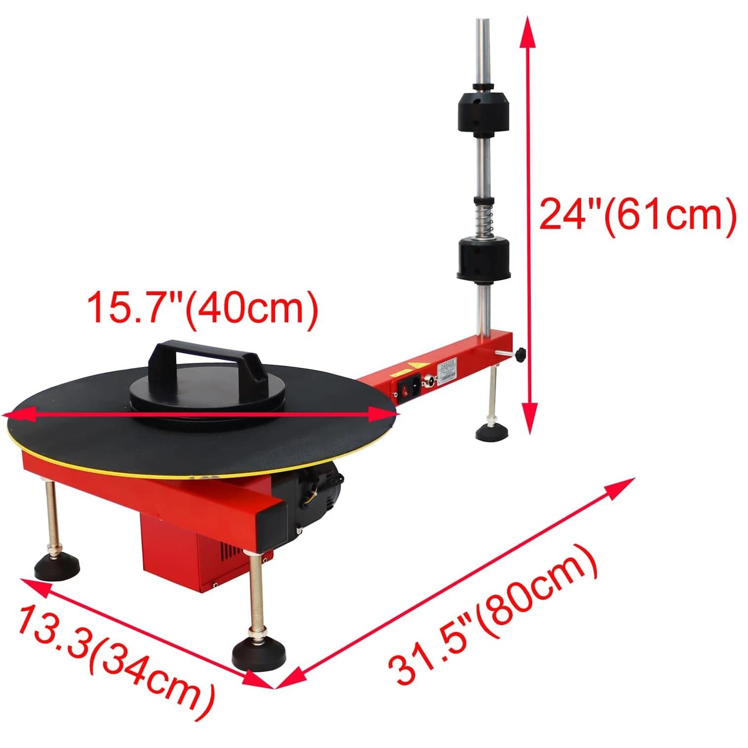 Semi-Automatic Pallet Wrapping Machine | 110 LBS Load Capacity | 220V Industrial Film Dispenser - Thumbnail 6