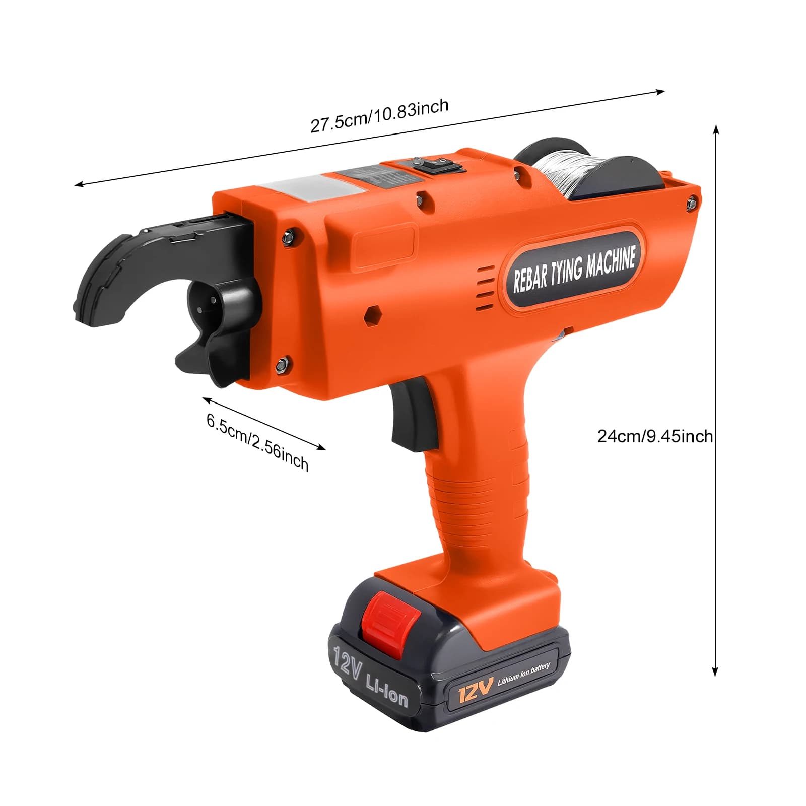 Cordless Rebar Tying Tool | 12V Battery Powered | For 8-34mm Steel Bars - Thumbnail 4