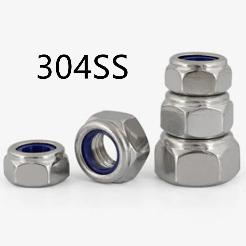 M2-M10 Nylon Lock Nuts | DIN985 Stainless Steel or Black Zinc | Insert Locking Fasteners - Thumbnail 3