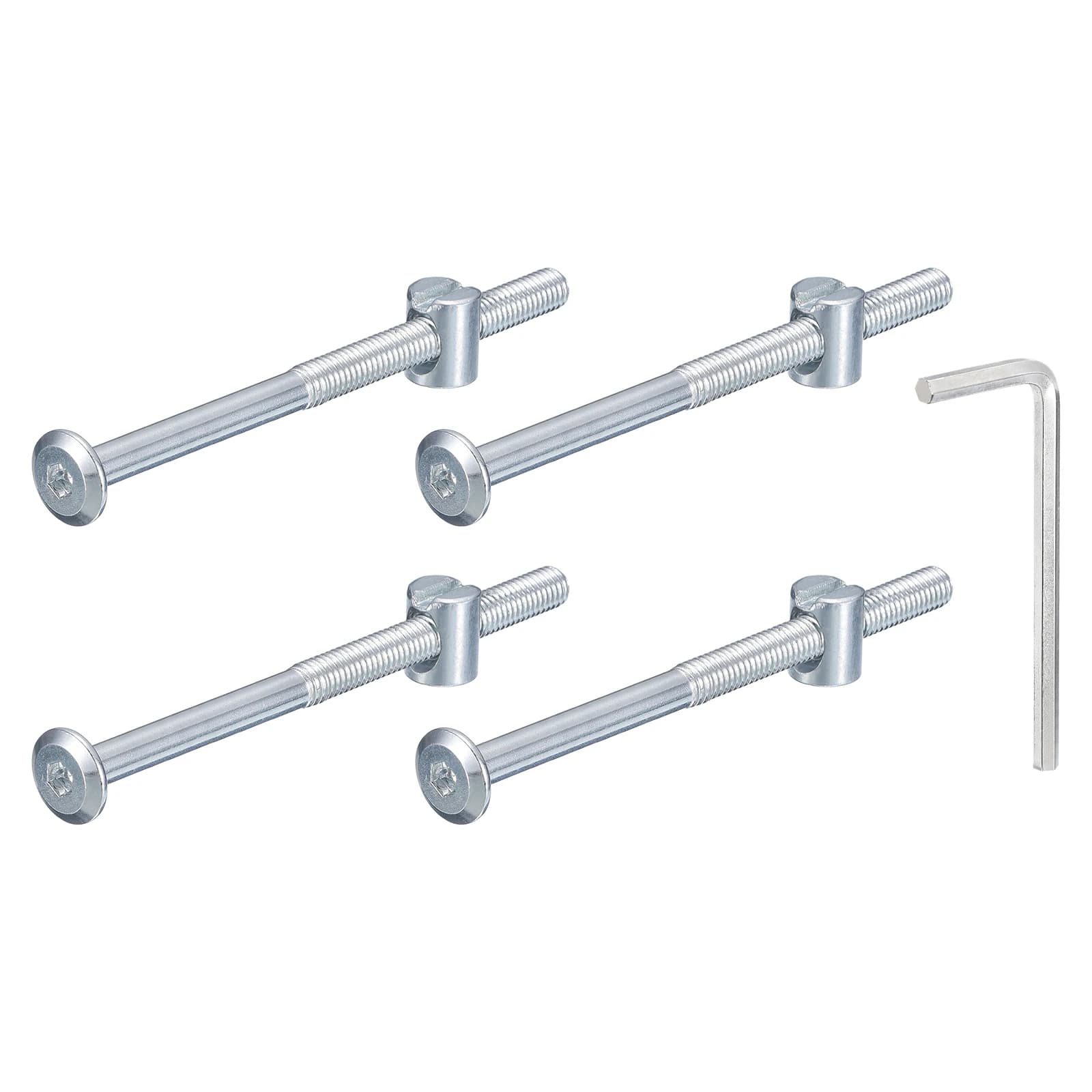Heavy-Duty Furniture Barrel Nuts | M6x80-120mm with Wrench | For Chairs, Cots & Baby Beds - Thumbnail 2