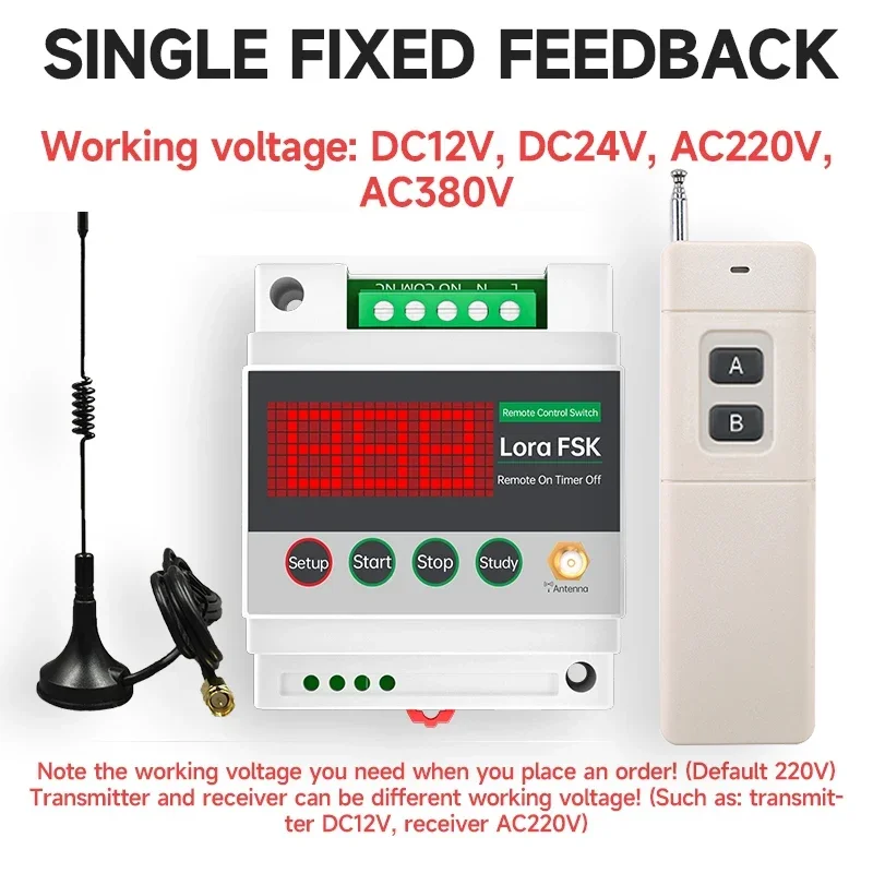 Wireless Pump Remote Switch | 433MHz Long-Range Relay | 12V-380V Universal Control - Thumbnail 5