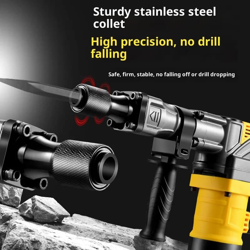 Heavy-Duty Demolition Hammer | 110V/220V Industrial-Grade Concrete Breaker - Thumbnail 5