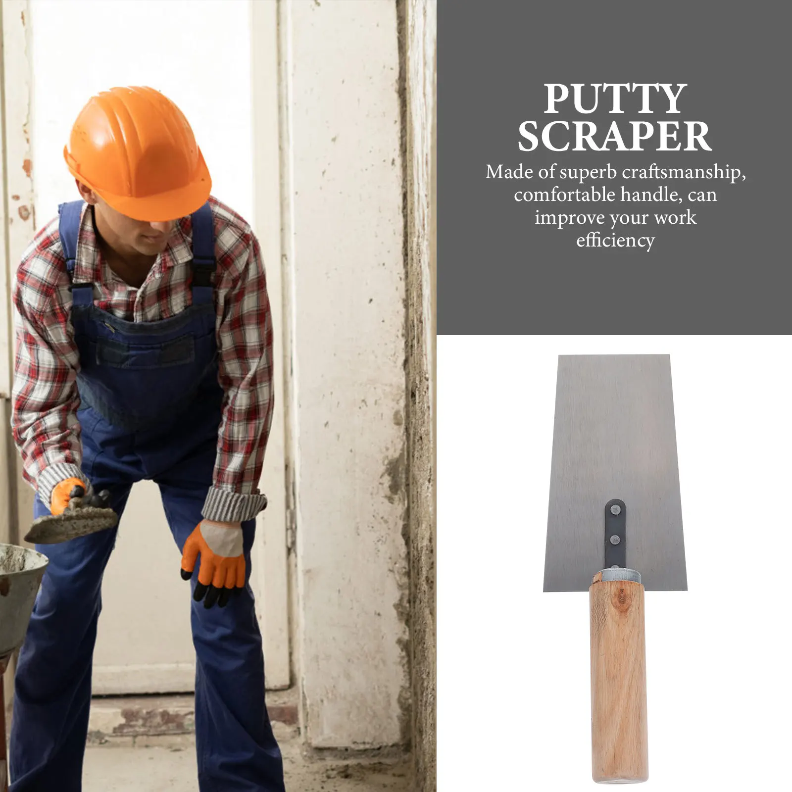 4-Piece Stainless Steel Putty Knife Set | Rust-Resistant & Ergonomic Grip - Thumbnail 3