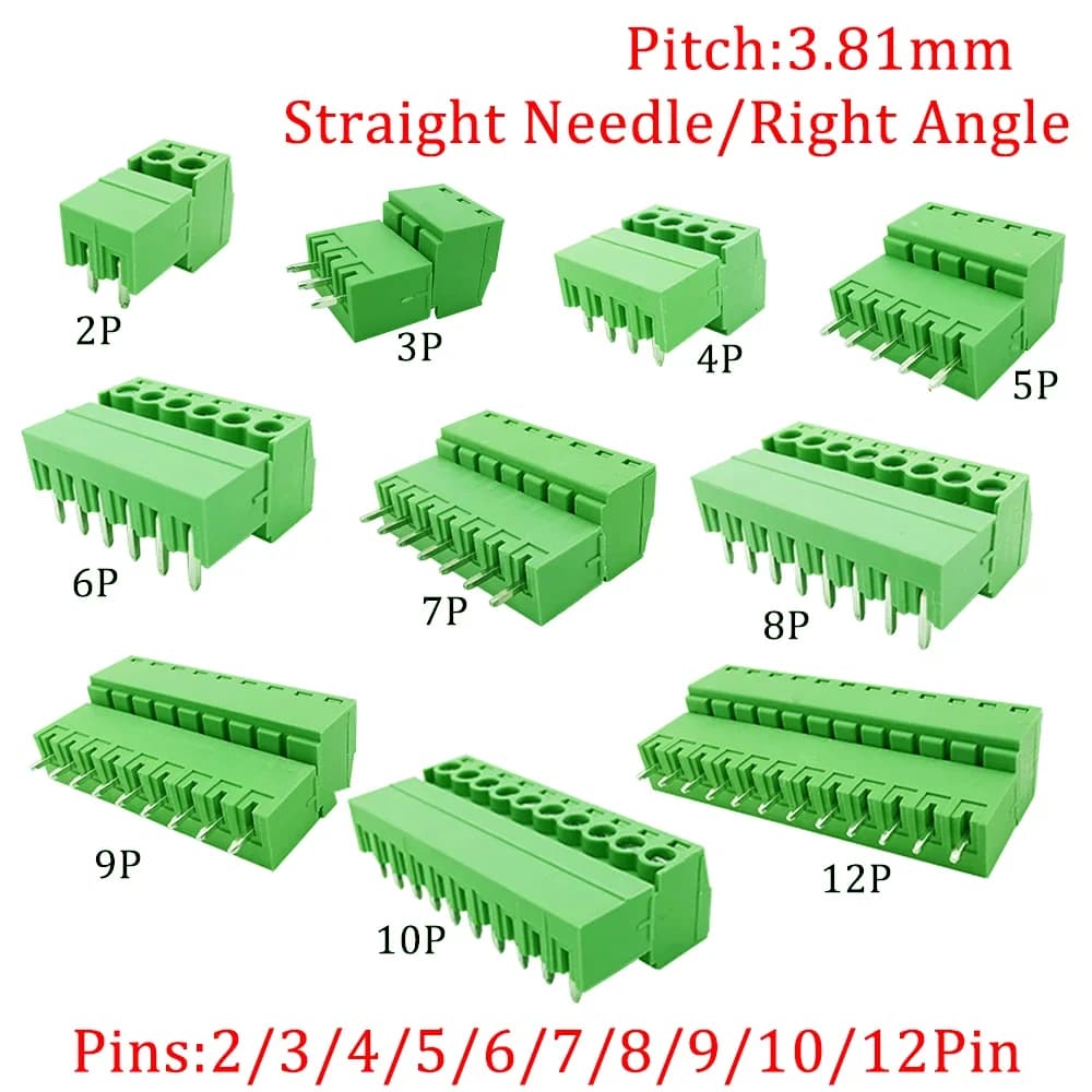 Screw Terminal Block Set | 2-12 Pin PCB Connectors | 3.5mm-5.08mm Pitch - Thumbnail 4