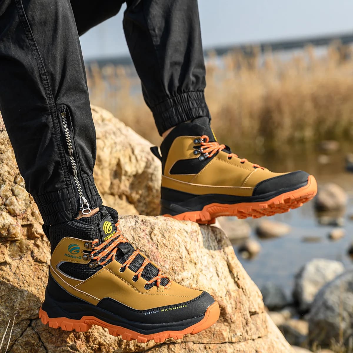 Steel Toe Safety Boots | EUR Standard Anti-Smash & Puncture Proof | Heavy-Duty Construction Work Boots - Thumbnail 3