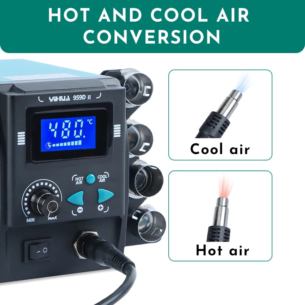 Hot Air Rework Station | Digital Temperature Control | 700W Power - Thumbnail 3