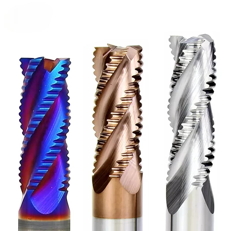 Solid Carbide Roughing End Mill | 3-Flute Design for Steel, Aluminum & Hard Materials