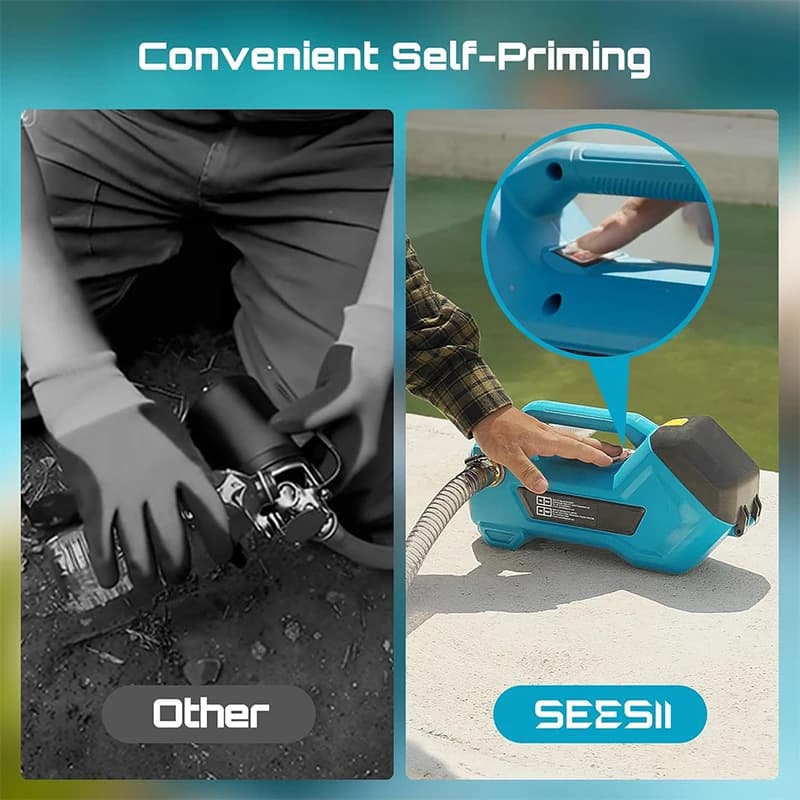 Cordless Utility Transfer Pump | 18V Battery for Water & Diesel | Makita Compatible - Thumbnail 2