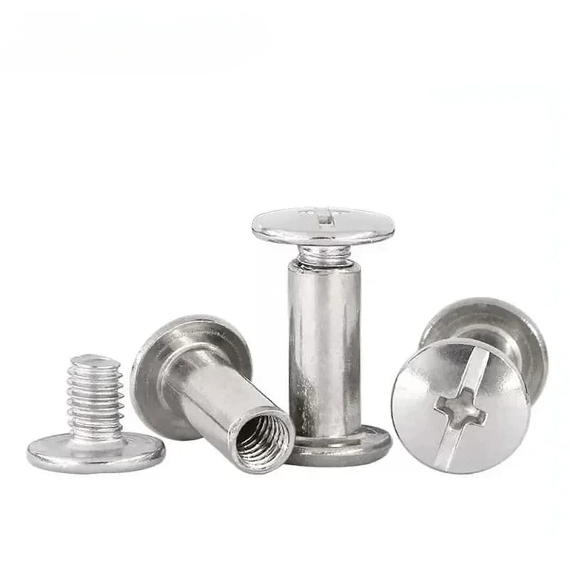 304 Stainless Steel Chicago Screws | M3 M4 Binding Bolts for Leather & Books | 10 Sets Assembling Kit - Thumbnail 4