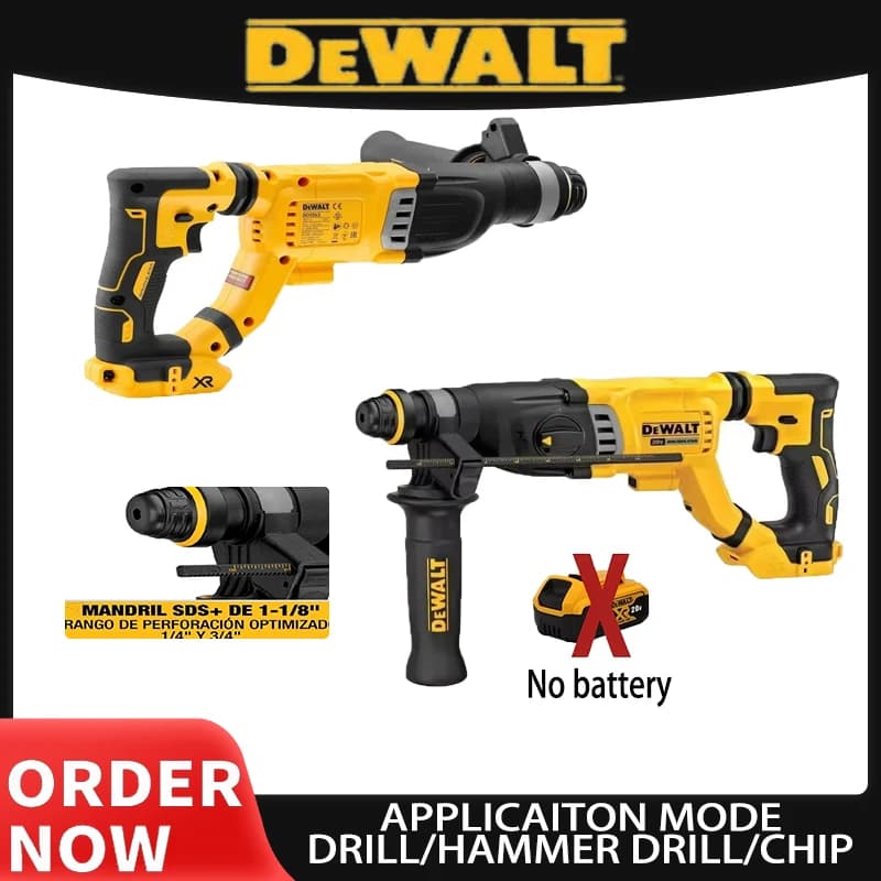 28mm Rotary Hammer Drill | 20V Brushless 3-in-1 System | DCH263 Heavy-Duty Cordless Hammer - Thumbnail 6