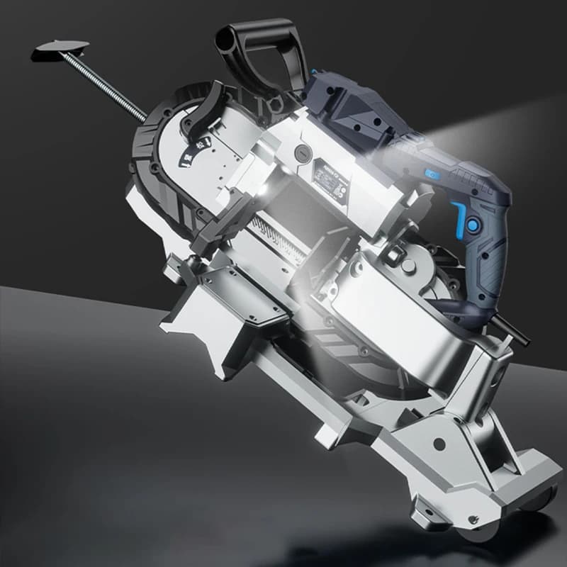 R2103 Portable Multifunctional Band Saw Machine Handheld Metal Cutting Machine Tool Small Horizontal Saw Machine Stepless Speed - Thumbnail 5