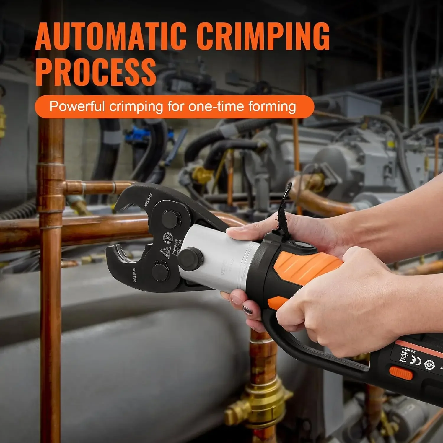 18V Cordless Press Tool | 1/2 Pipe Crimping System | Heavy-Duty Plumbing & HVAC - Thumbnail 5
