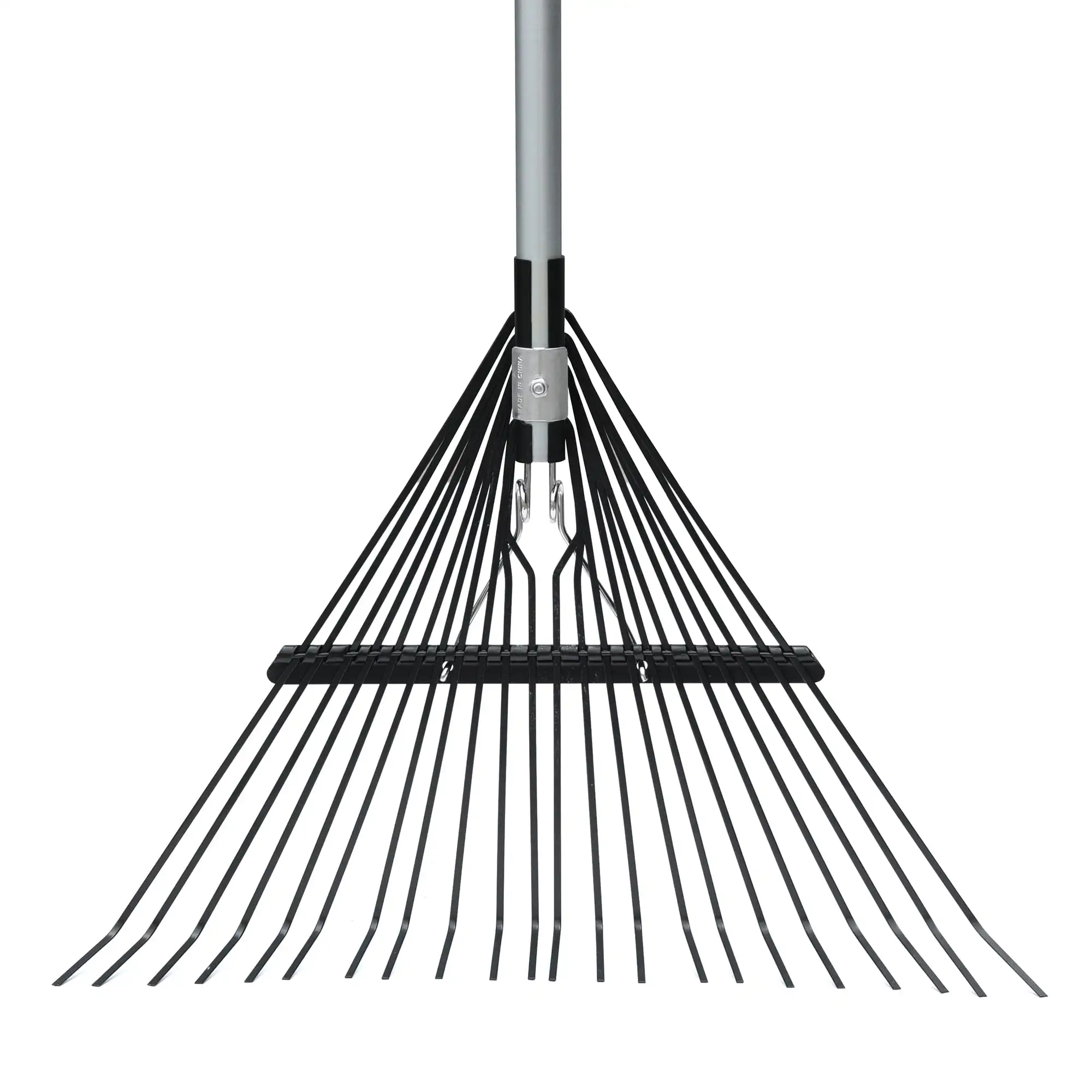 Handle Leaf Rake | 22-Tine Steel Head | Comfort Grip for Easy Yard Cleanup - Thumbnail 3
