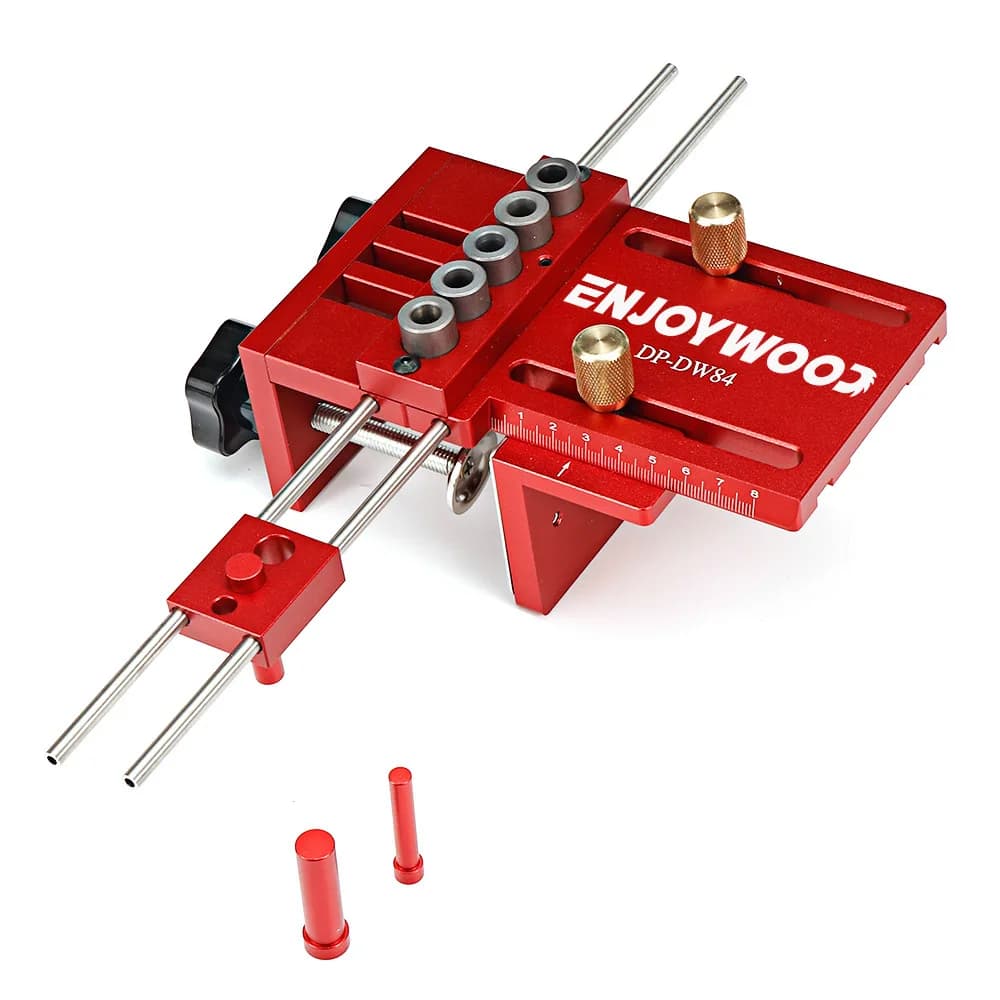 Woodworking Doweling Jig Kit | 3-in-1 Adjustable Drilling Guide for Furniture & Cabinet Joinery - Thumbnail 4