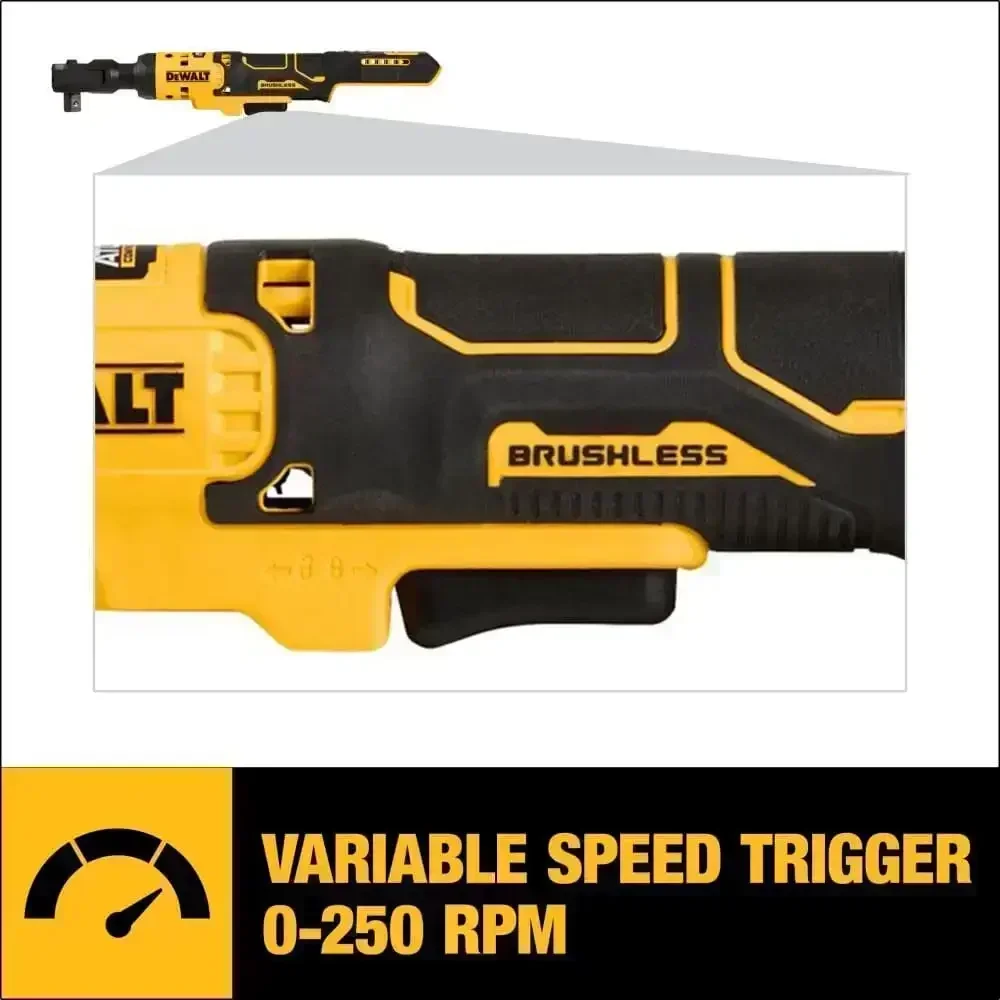 DeWalt DCF512 Atomic Cordless Ratchet Wrench | 1/2 Brushless Motor | Compact & High-Torque Design - Thumbnail 3