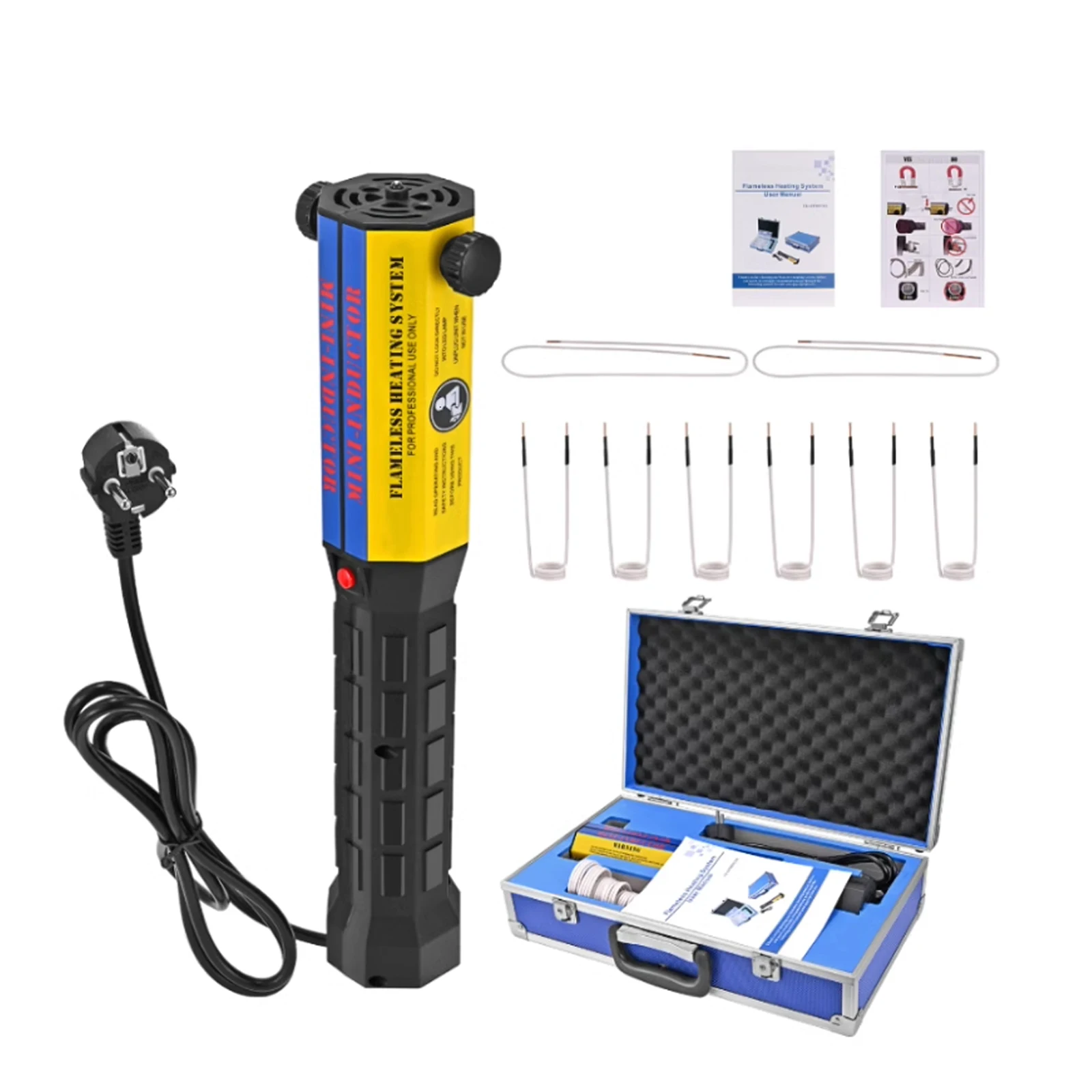 1000W Induction Heater | 8-Coil Flameless Tool Kit | 110V/220V for Automotive Repair - Thumbnail 2