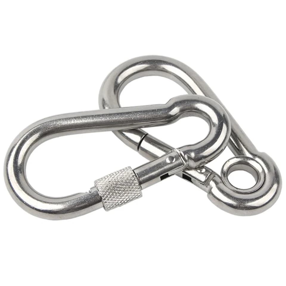 Bow Shackle Hook | M4-M8 Spring Gate | Quick Link Chain Fastener - Thumbnail 3