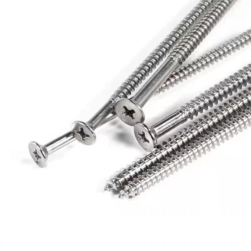Flat Head Self Tapping Screws | 304 Stainless Steel | 70-200mm Switch Socket Fixings - Thumbnail 5