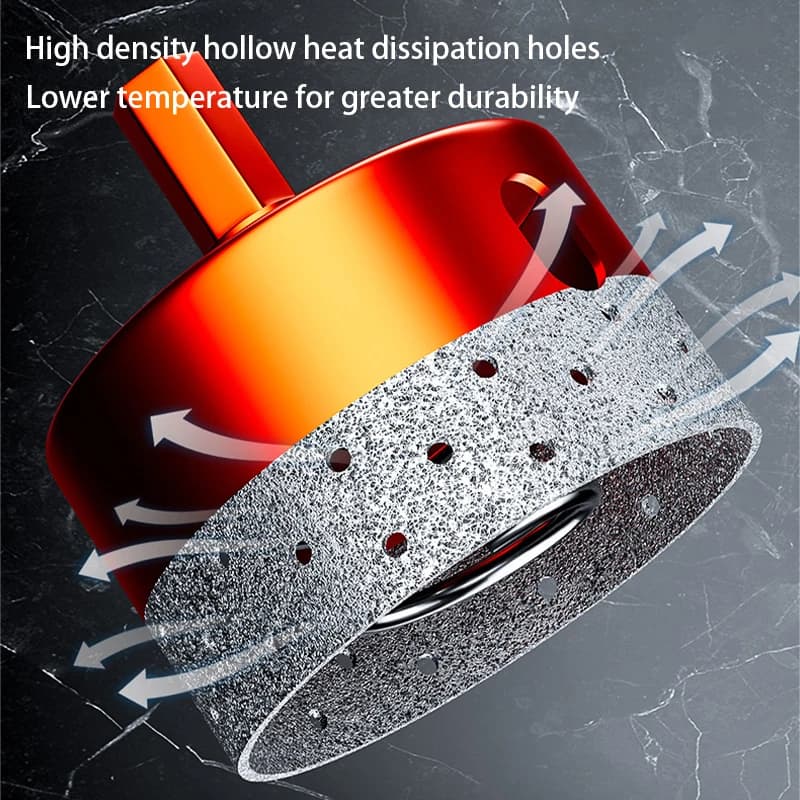 Diamond Brazed Core Dry Drill Bit for Porcelain Tiles Marble Glass Crowns Drill Granite Hole Saw Hole Cutter Tools - Thumbnail 2