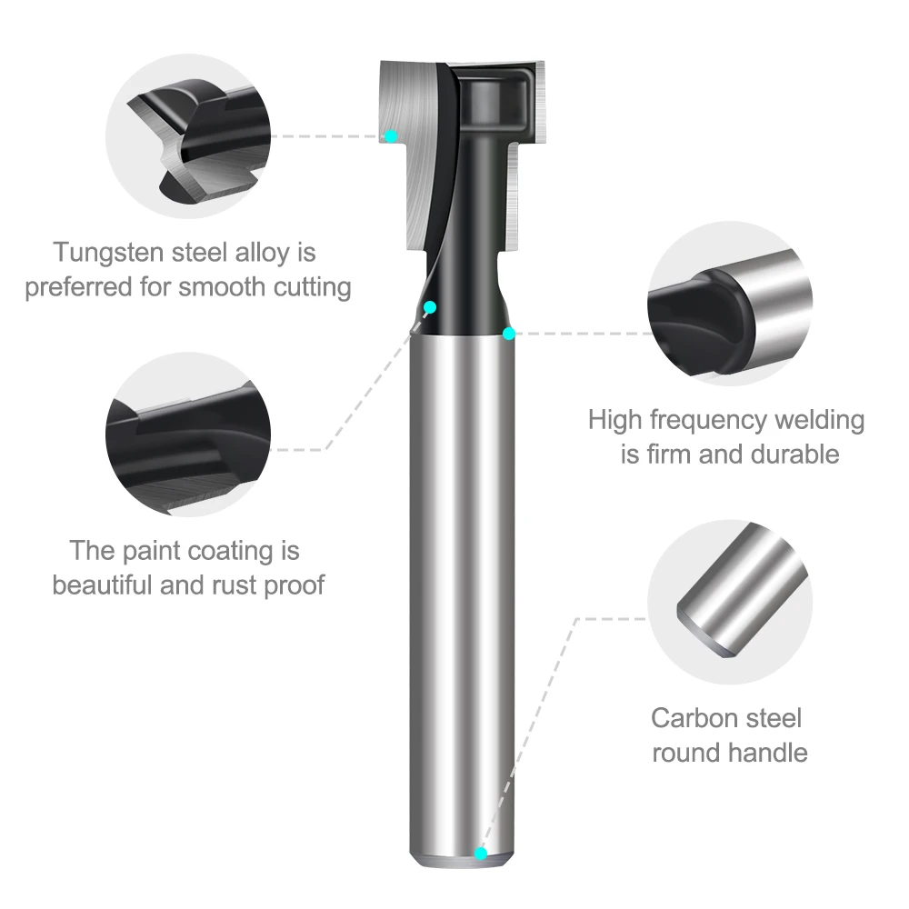 & T-Slot Router Bit | 6mm Shank Woodworking Cutter | For Hanging & Joinery Projects - Thumbnail 2
